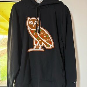 Ovo Gingerbread Owl Black Hoodie